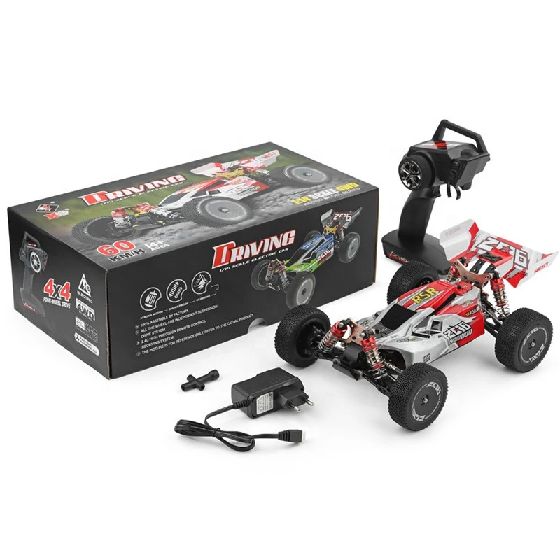 WL 1/14 Scale Alloy Electric Racing Buggy Car 60km/h 144001 WL Toys 4WD High Speed Rc Car