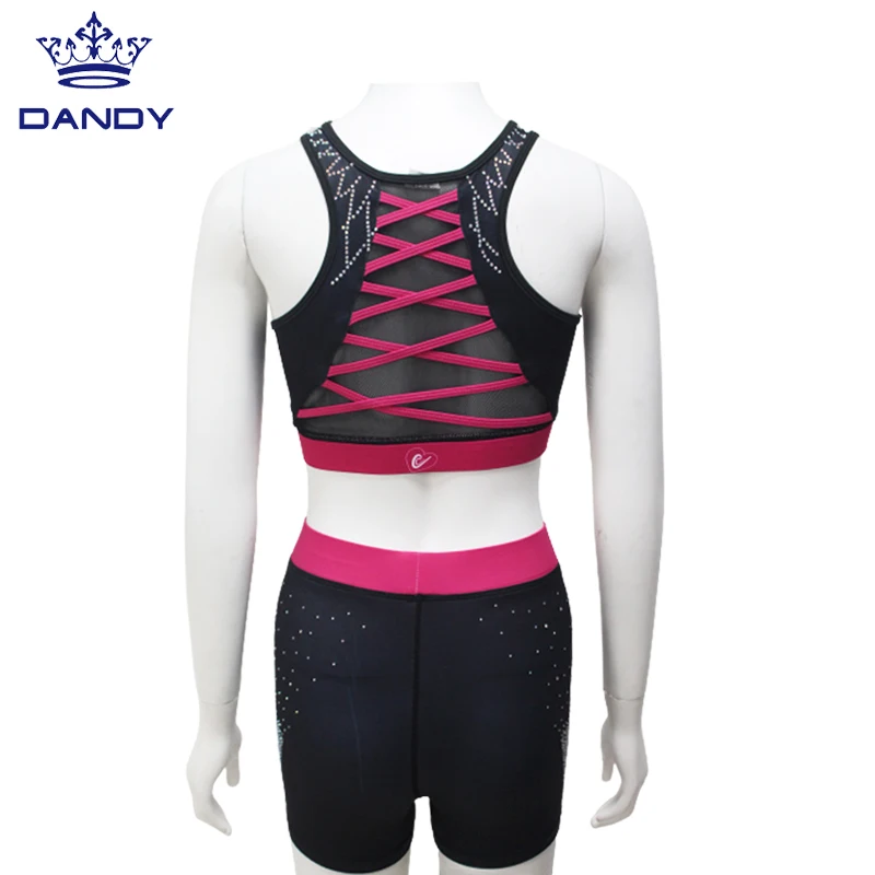 Custom новый дизайн Черлидинга тренировки одежда развеселить укороченный топ и шорты