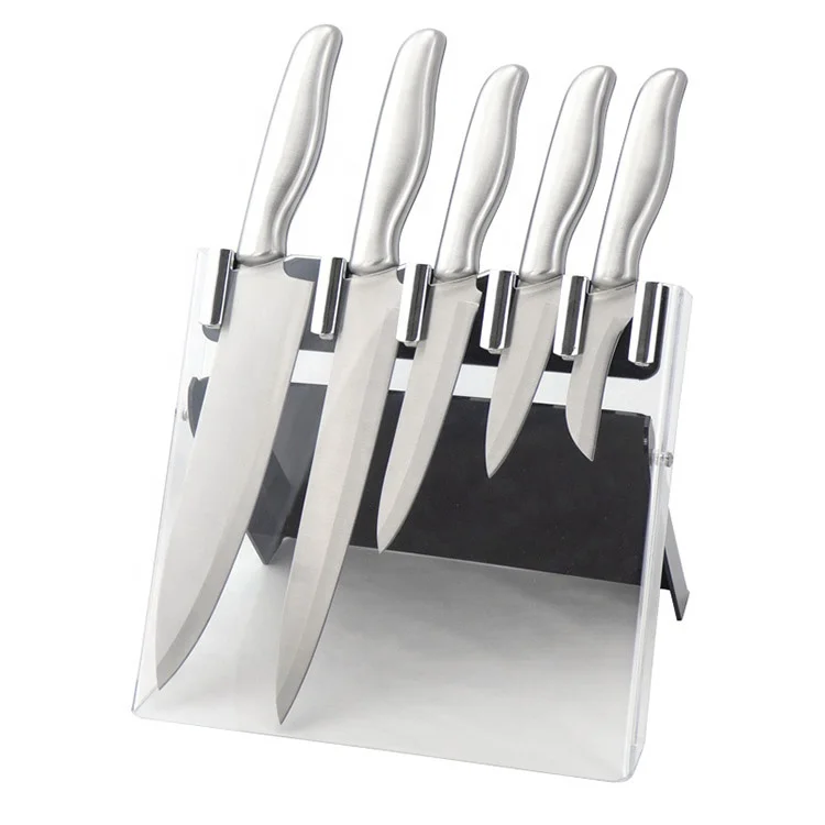 5 Piece Luxury Top Quality All Stainless Steel Japanese Knife Set For Christmas Gift
