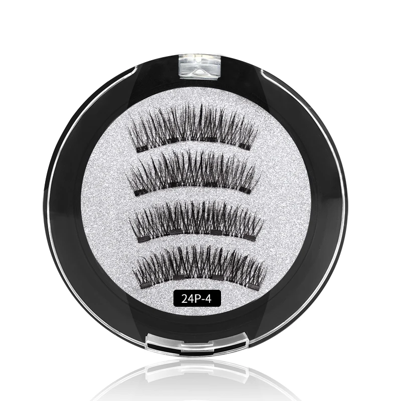 
Four magnetic magnet false eyelashes Glue-free natural 3D eyelashes magnetic lashes 