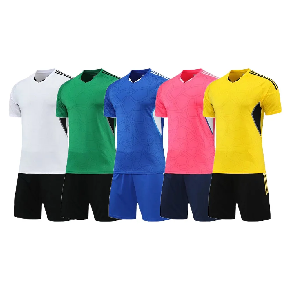New Thermal Transfer Embroidery Logo Football Training Suit Quick-Drying Large Size Children Adult Group Clothes Soccer Uniform