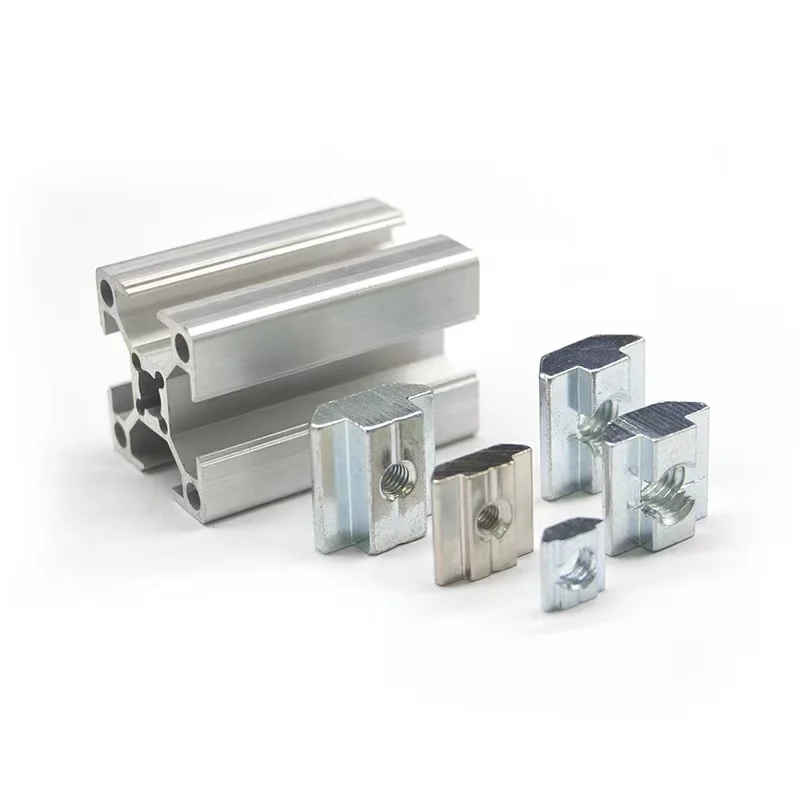 M4 m3 m5 m8 m10 aluminum carbon steel stainless steel profile block slot t nut roll down sliding t nut