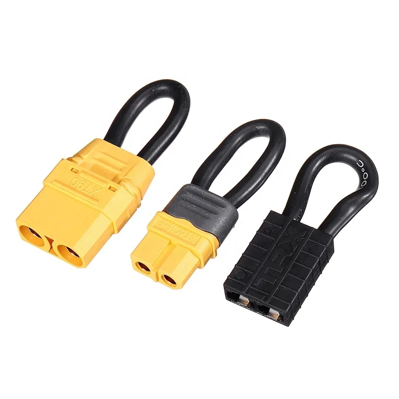 Amass XT90 Female Plug Connector Jumper Wire Shorting Plug Single Battery Loop Adapter 10AWG For RC Battery
