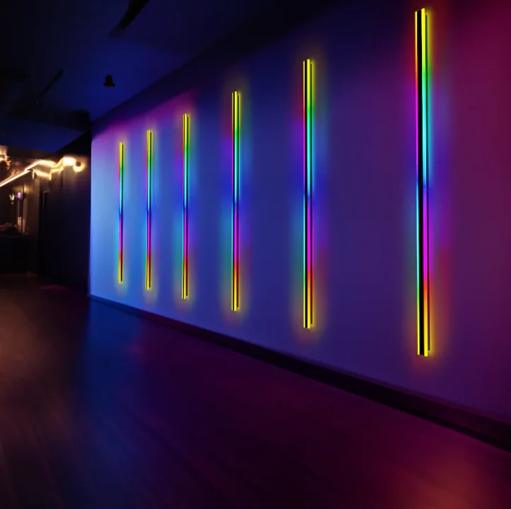 Long Strip LED Wall Lamp IP65 Waterproof Outdoor Exterior RGB RGBW  Modern Linear Wall Lights For Garden