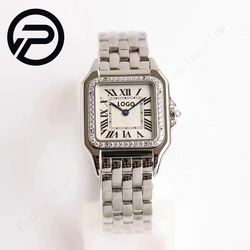 Luxury quality 27mm ETA quartz movement bezel with diamonds waterproof luminous KK ladies watch