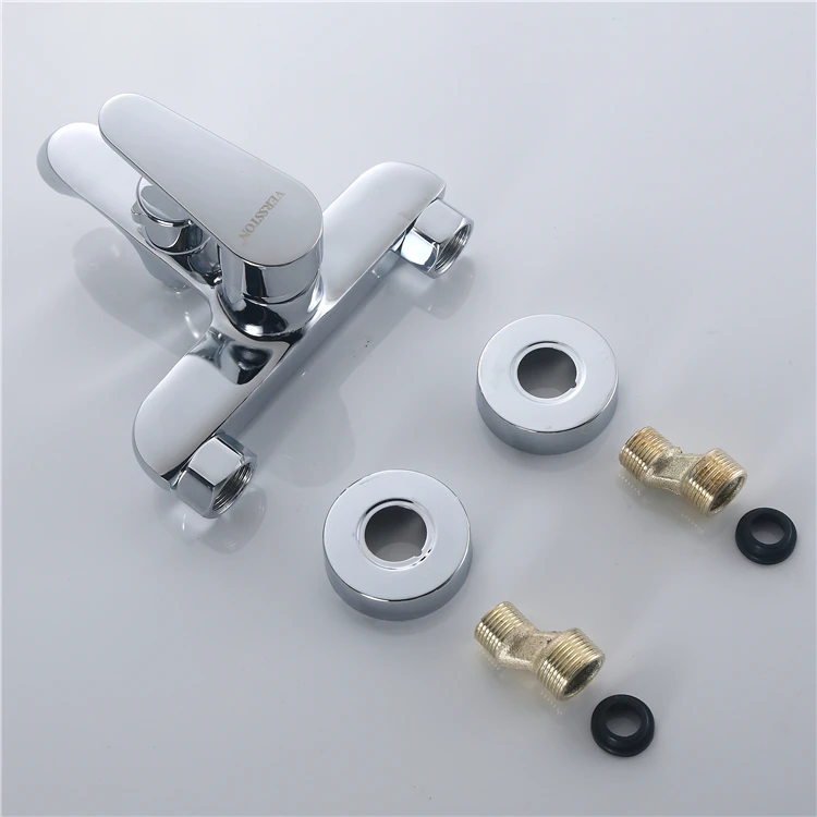 High Quality Chrome Bathroom Waterfall Faucet Brass Shower Mixer Set