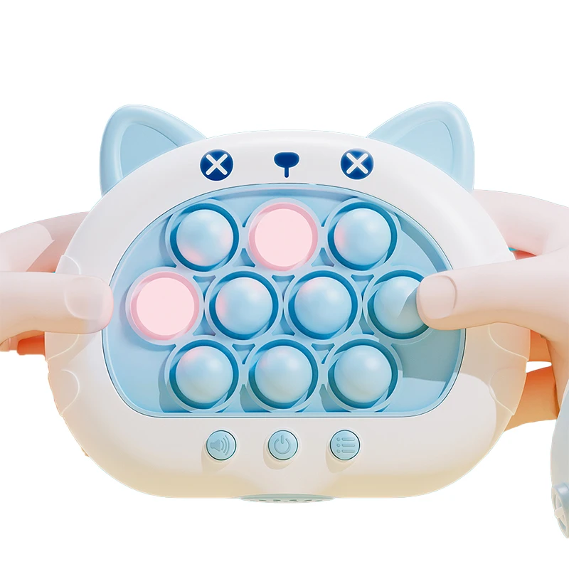 2024 New pop it  Pop Gam Quick Push Game Console Quick Push fidget Toys Game Light Up Pops It Fast Push Puzzle Bubblee for Kids