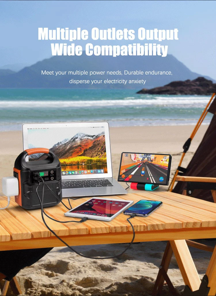 portable generak station solar power system home station 100w with solar hybrid inverter lifepo4 battery pack electric bank port