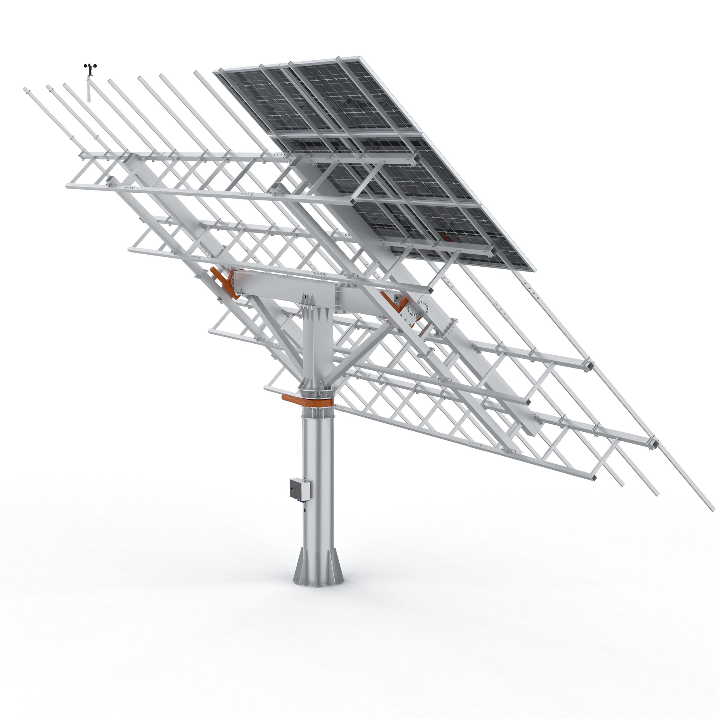 18kw solar tracker dual axis solar tracking system sun tracker sun tracking system solar panel tracker for 48 unit solar panels