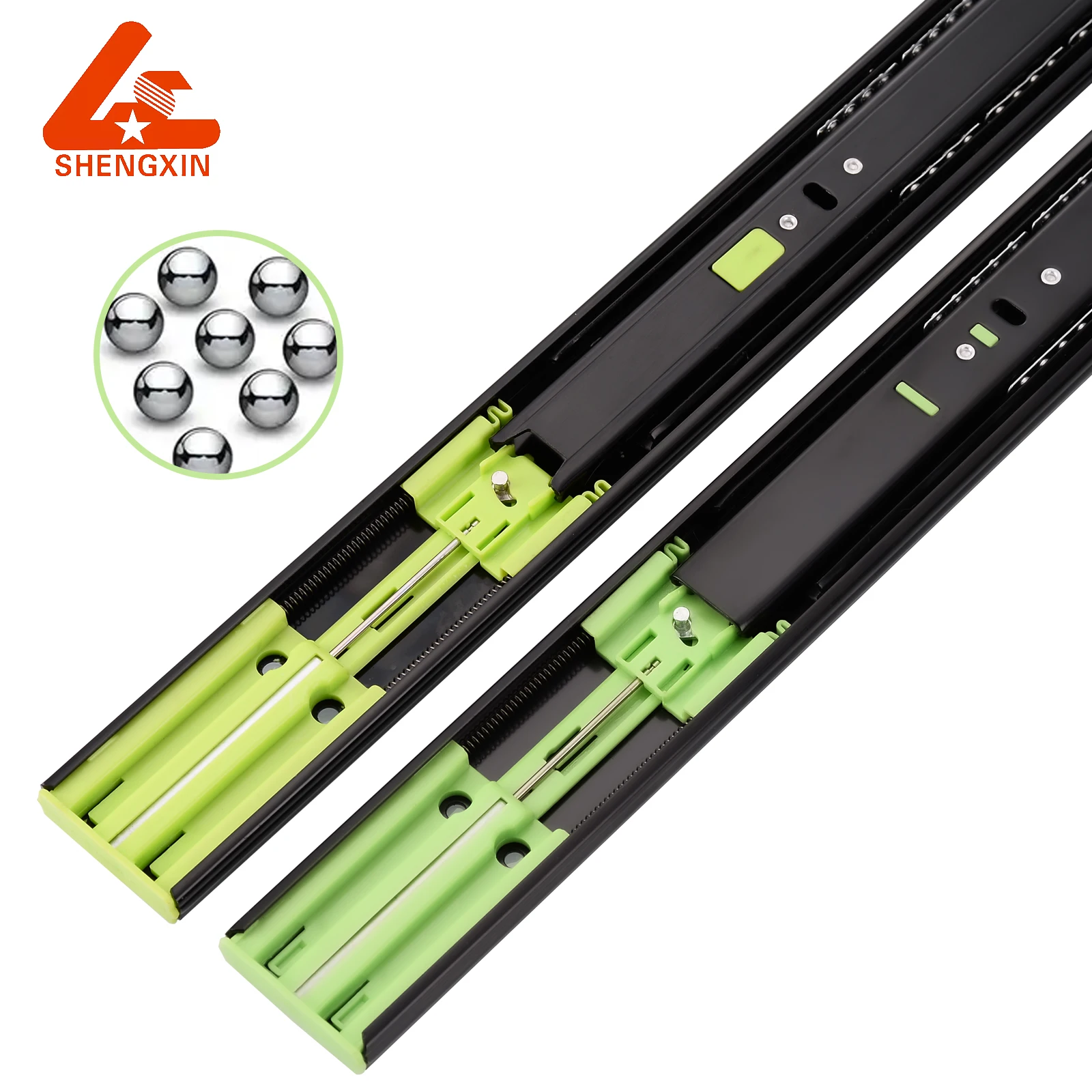 Jieyang hardware 3 Fold Heavy Duty Ball Bearing Drawer Rail Cabinet Kitchen Slider drawer telescopic channel drawer slide