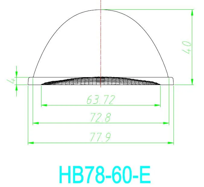 LED Glass Lens 78 mm 60 90 120 degree for LED Holder For High Bay Lamp Grow light