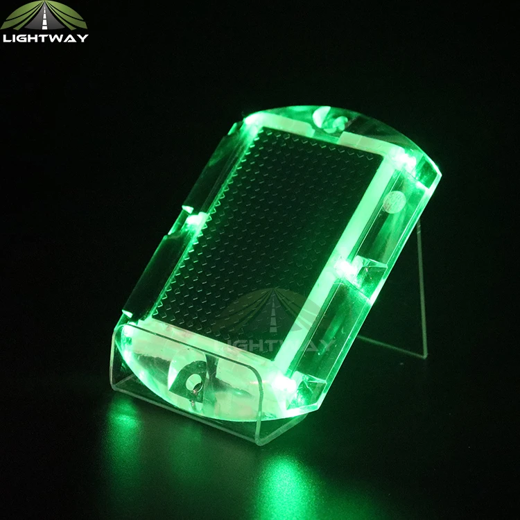 IP68 waterproof 360 degree small rise plastic transparent temporary pavement markers highway installation reflective road stud