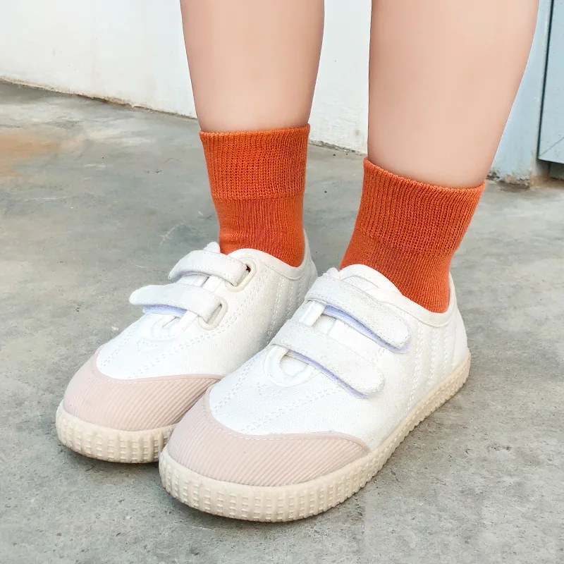 Детские Базовые носки Bonypony разных цветов на возраст 1-12 лет, Детские бесшовные цветные носки из чесаного хлопка, Чжэцзян