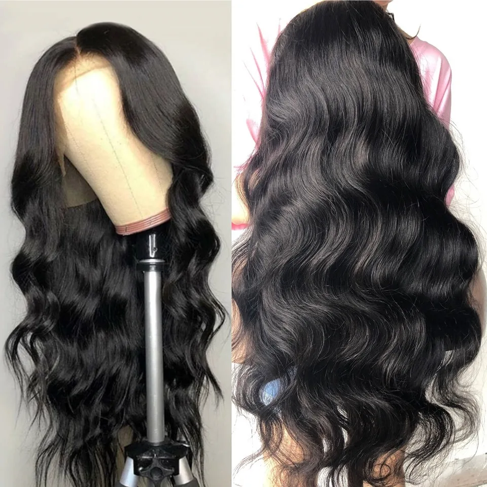 Sample $25 wholesale Lace Front Frontal Wig Natural 100% Black Women Cheap 30 Inch Straight Virgin Lacefront Human Hair Wigs