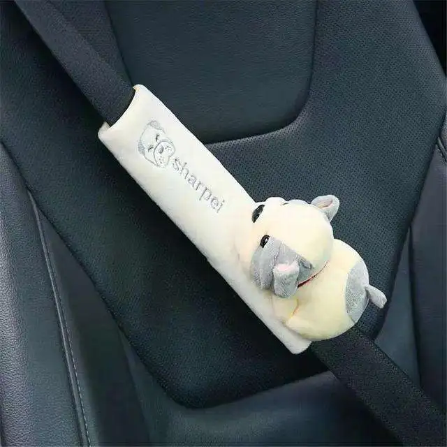 new Cute Cartoon Animal Ornaments Shoulder Cover Car Seat Safety Belt Protector Pad for Children and driver
