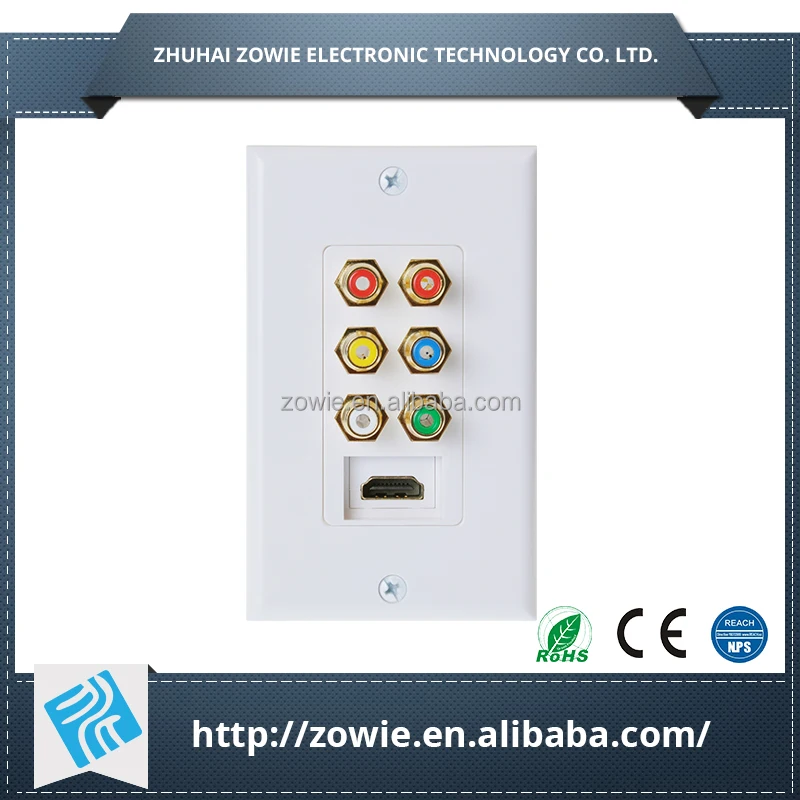 HDMI и 6RCA AV Лицевая панель Кабельный разъем