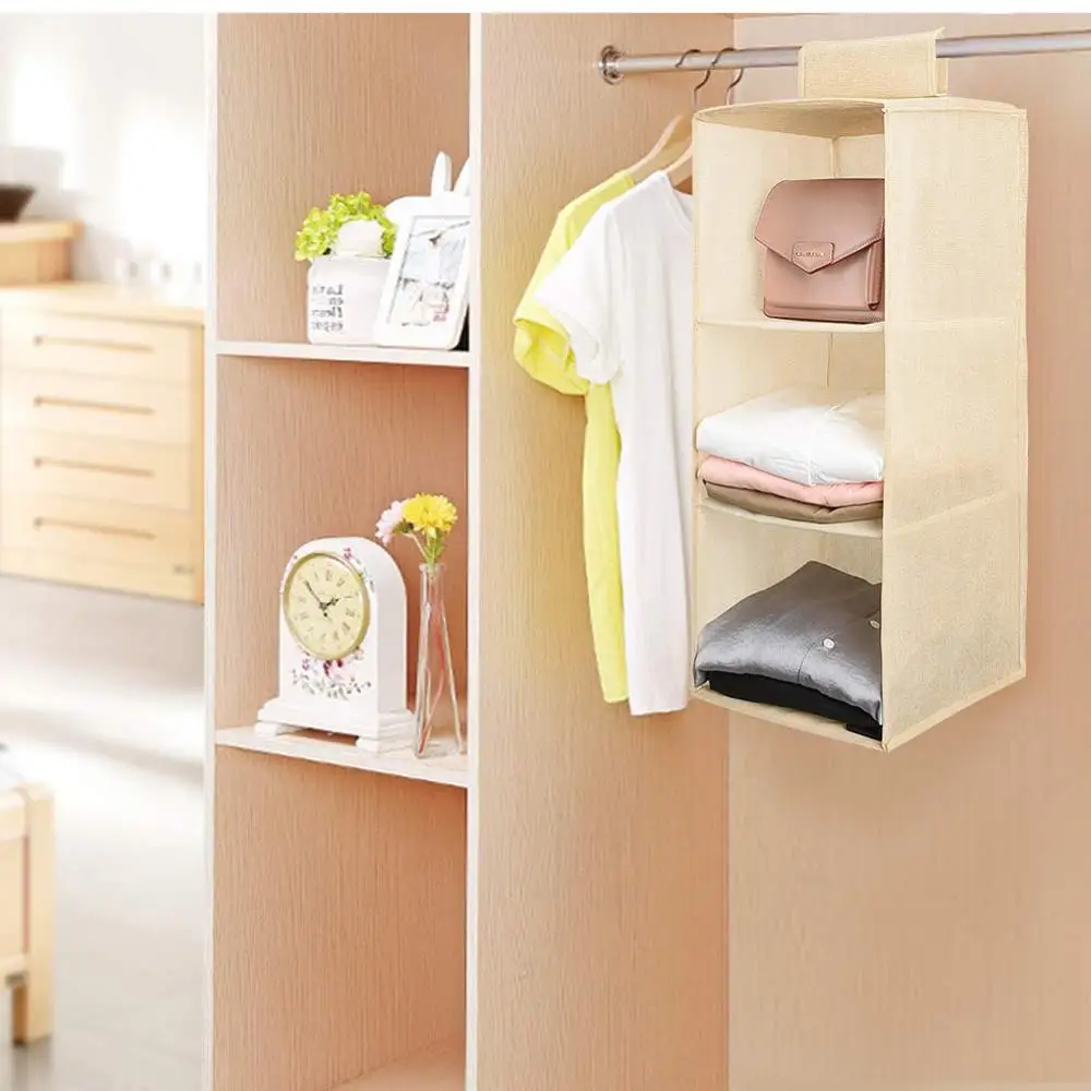 Customized Collapsible clothes Storage Wardrobe shelf Organizer Fashion Hanging  Closet Organizer