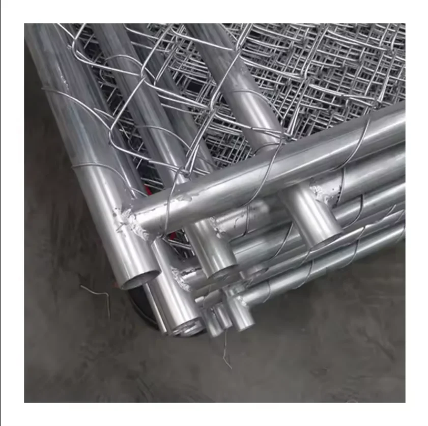 American Galvanized Removable Diamond Chain Link Temp Fencing 6X12 Portable Construction Site Temporary Fence Panel