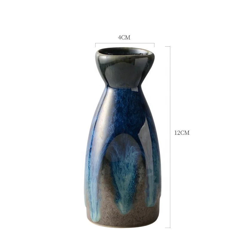 Factory hot selling 5 pcs set ceramic white wine liquor sake cup sets 1 pc pot and 4 pcs cup for home and bar use