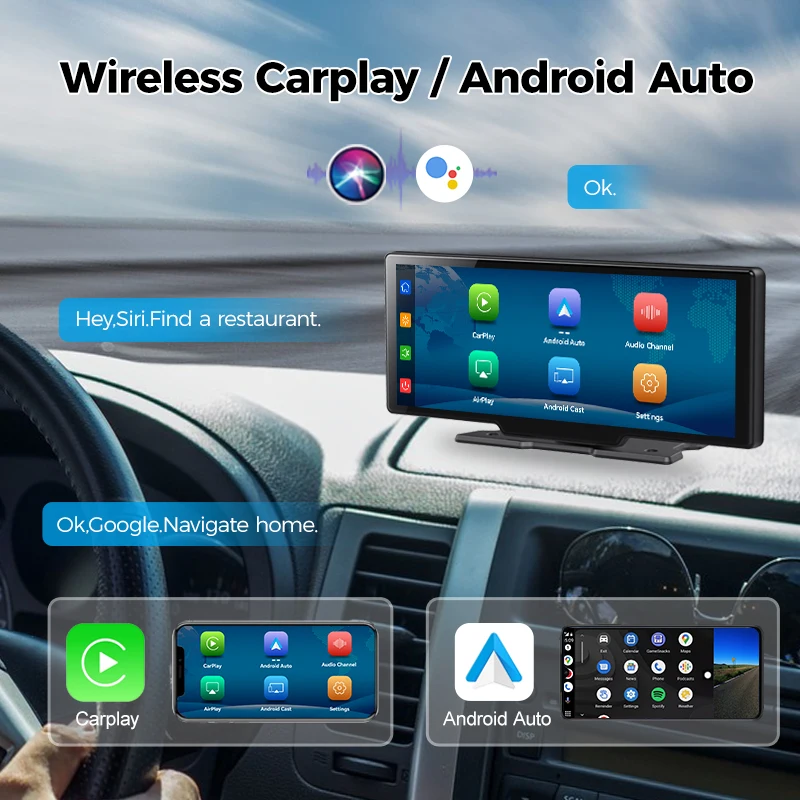 Maustor New Arrival 10.26 Inch Android Auto Carplay with IPS Touch Screen Car DVD Player Support WiFi/BT/TF Card Car Radio