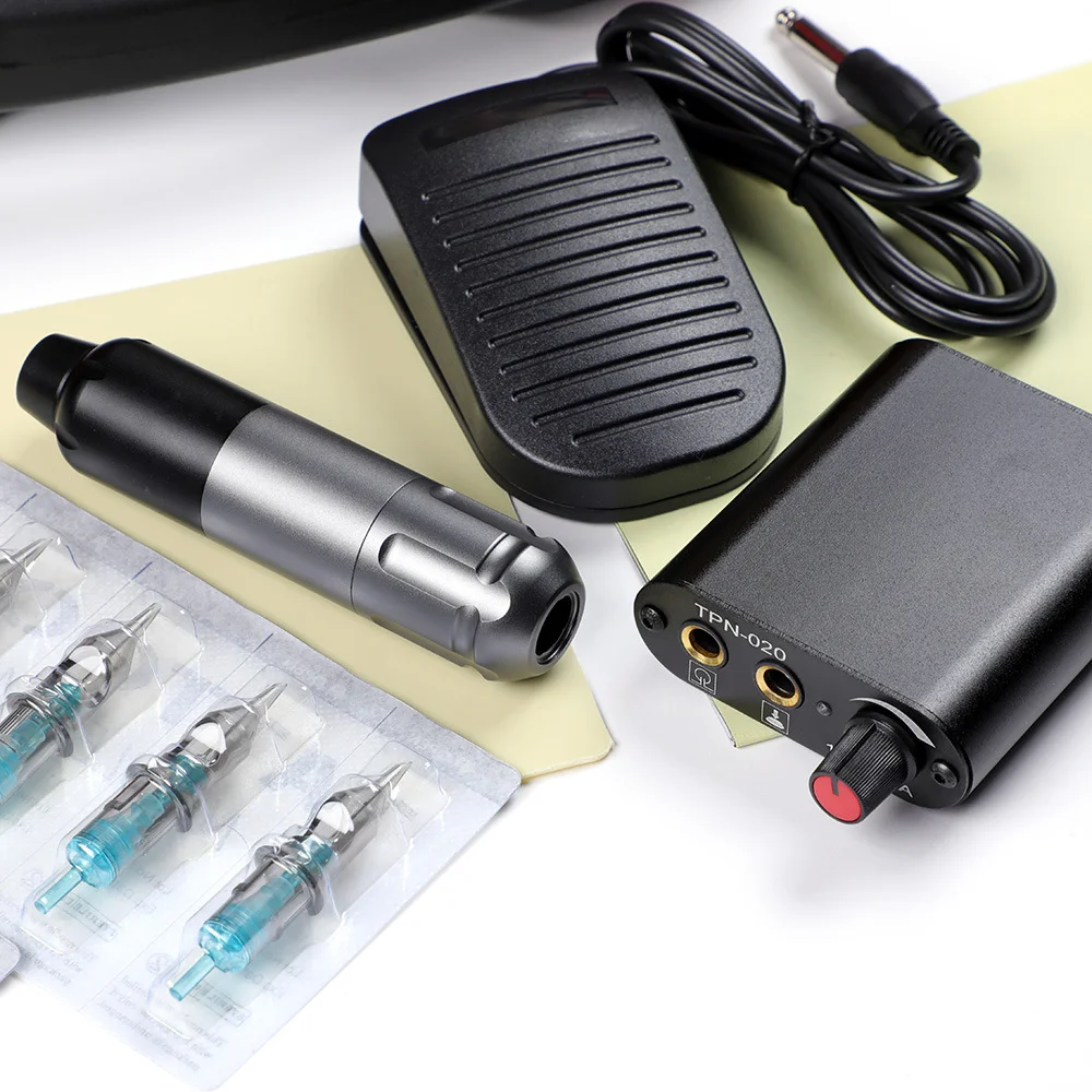 Тату-машинка Kissure набор ручек машинка для перманентного макияжа с картриджными иглами инструмент тату и боди-арта