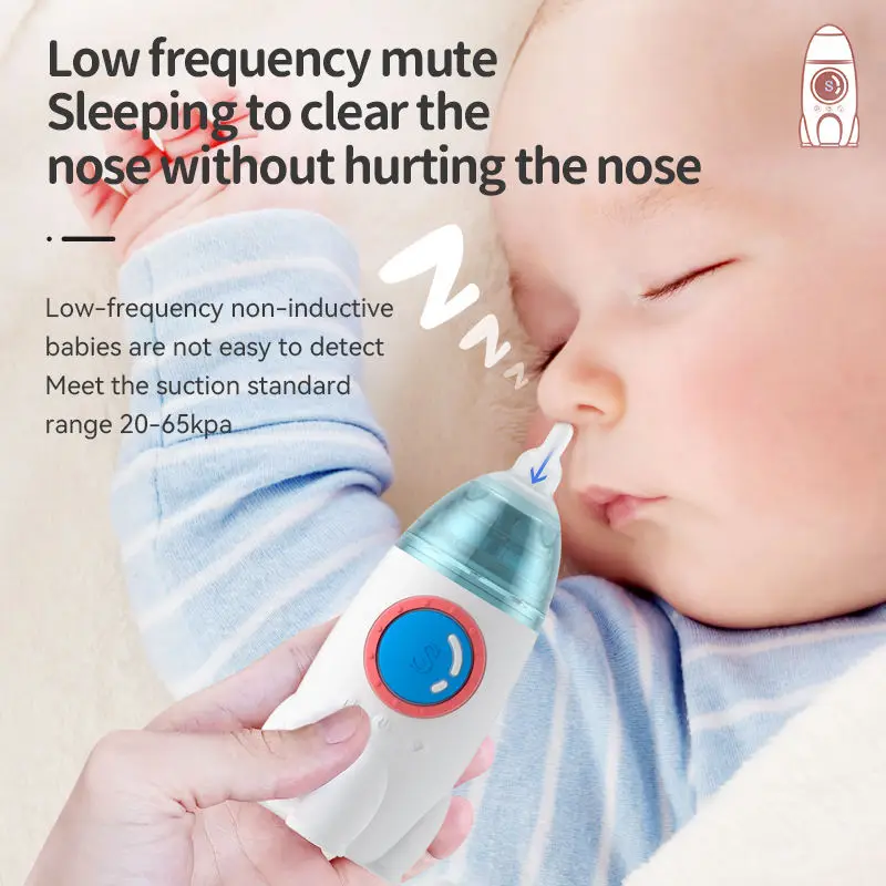 Upgraded Electric Nasal Aspirator BPA Free Silicone Anti- Back Flow Rocket  Nose Cleaner Baby Nasal Aspirator