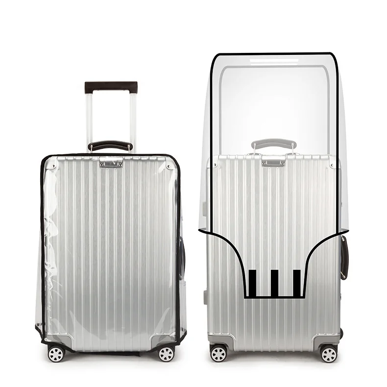 Clear suitcase Trolley case cover transparent pvc suitcase dust cover luggage cover wholesale