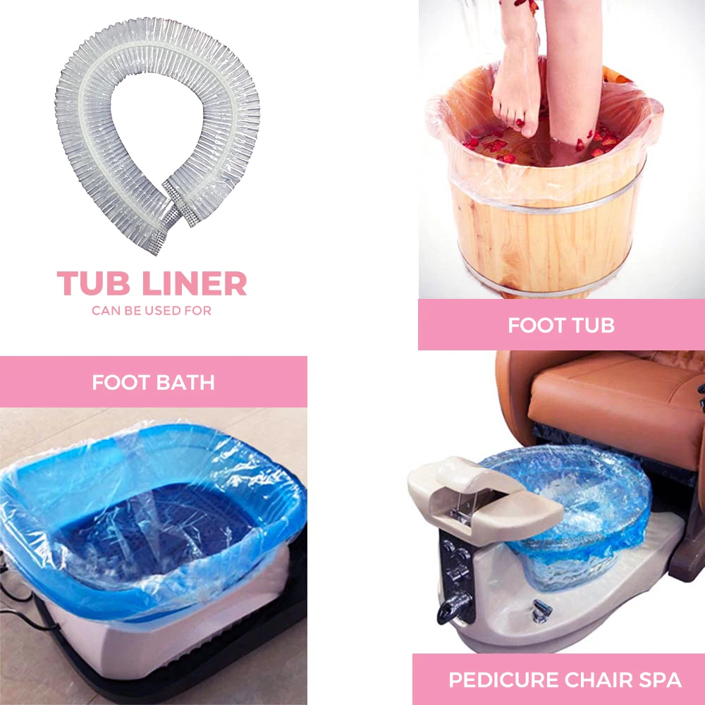 pedicure bowl liner in clear color plastic liner for pedicure tub bowl disposable pedicure liners