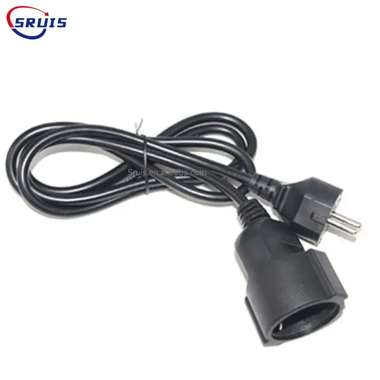 British Fused UK Flat H05VV-F 0.75MM2 1.8M Cord 3 prong Ac C13 Connector kettle Pin British Power Cable for computer