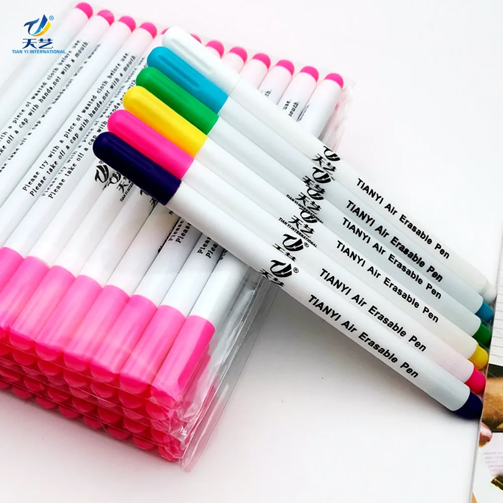 12 PACK Disappearing Ink Marking Pen, Air Water Erasable Pen/ Fabric Marker/ Temporary Marking/ Auto-Vanishing Pen for Cloth