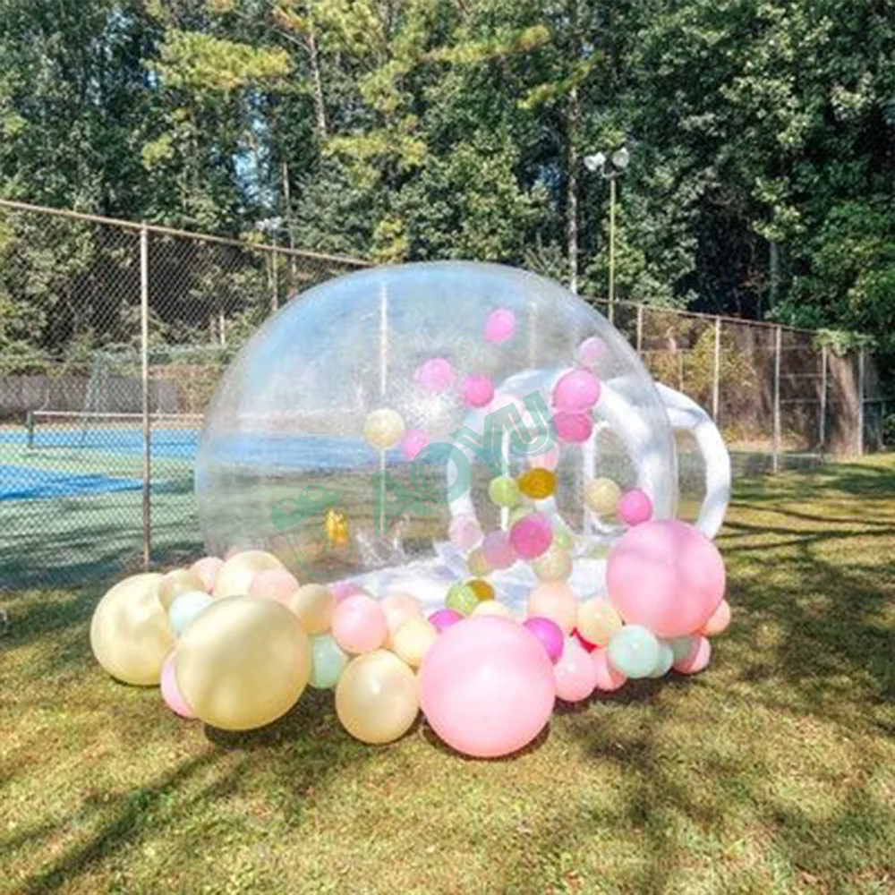 AOYU Outdoor Clear Top Inflatable Lodge Jumping Bubble Hotel Tent House Dome Kids And Blower For Rent