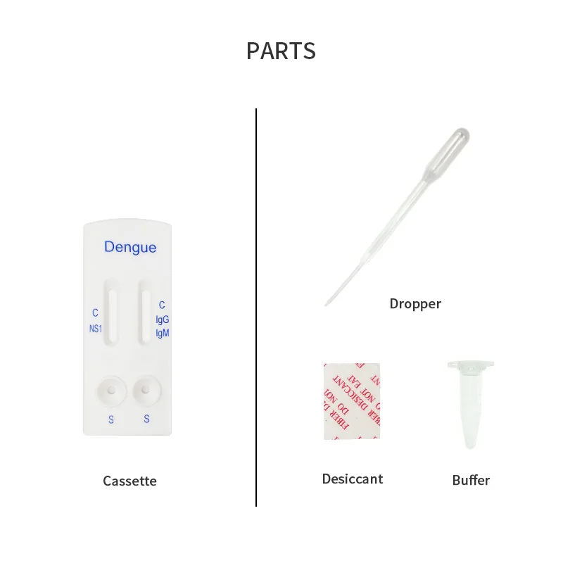 Infectious disease treatment dengue rapid detection kit cassette one step medical quick diagnostic rapid test strips dengue