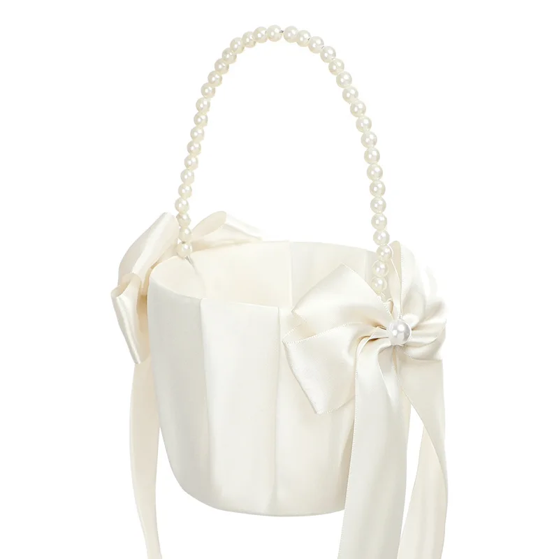 AYOYO OEM Ceremony Party Decorations Kids Hand Flower Basket Flower Girls Basket