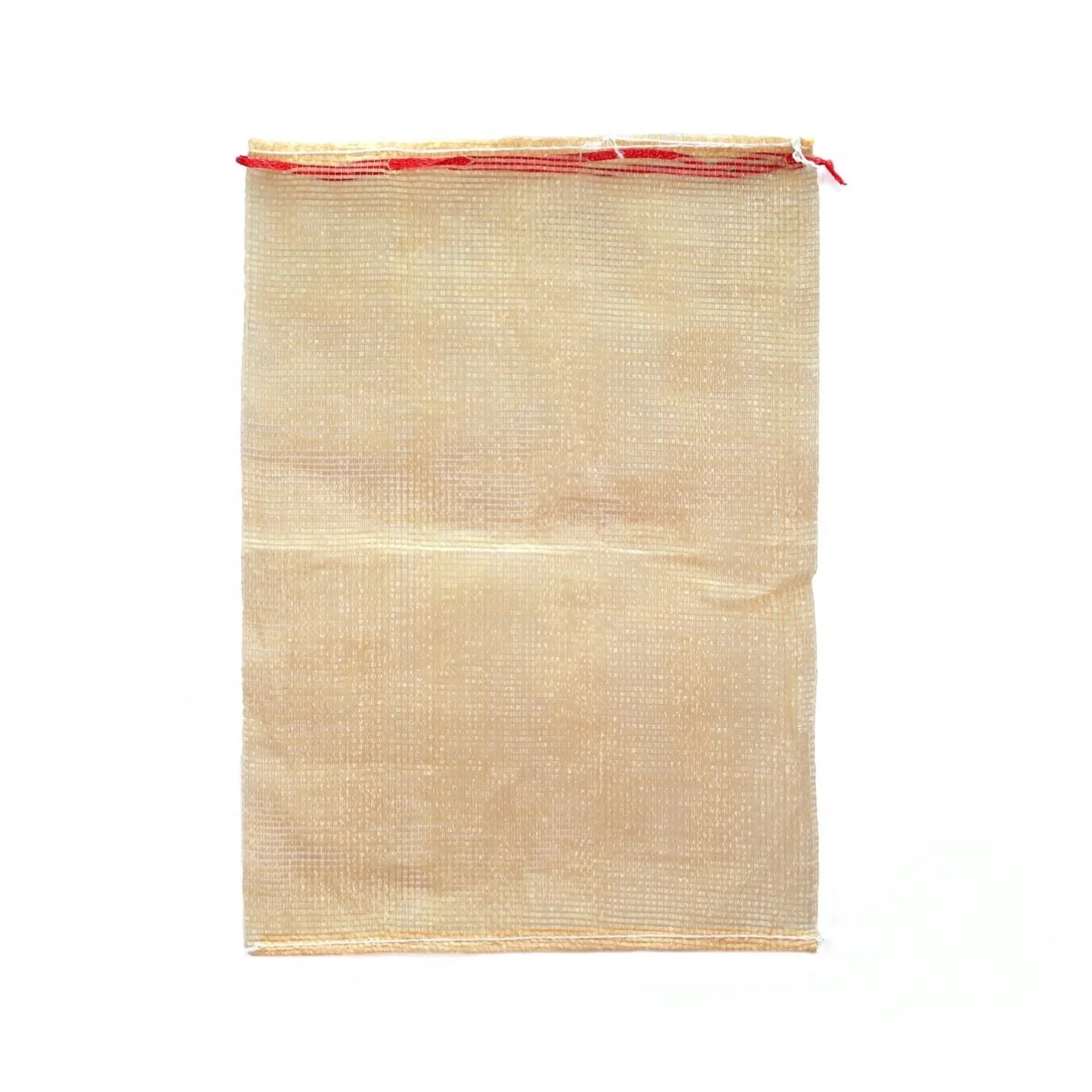 Custom Simple Plastic Drawstring PP Recycled Leno Mesh Bag for Fruit Vegetable Onion Potato Bag Net