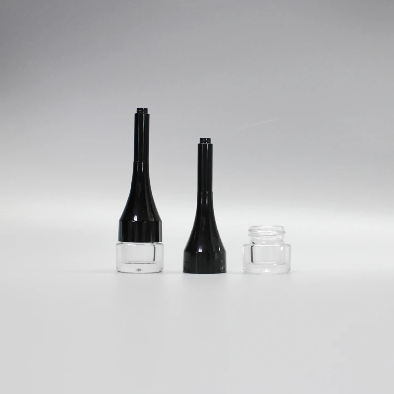 Unique Eyeliner Tube Container Black Pink Eyeliner Packaging Compact Powder Case Cosmetic Packaging Custom Color Round Shaped