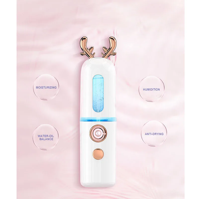 
Dropshipping OEM facial mister Multi-functional Rechargeable Nano Facial Mist Sprayer can spray milk and alcohol 