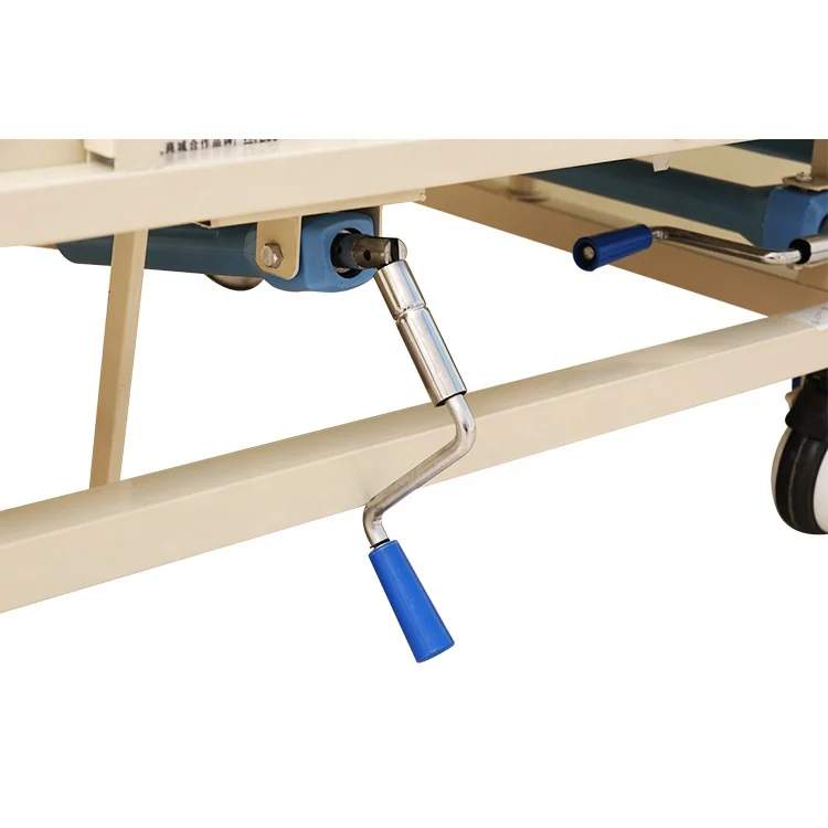
Factory wholesale ABS head manual double shake two-function multi-function medical bed elderly patient nursing hospital bed 