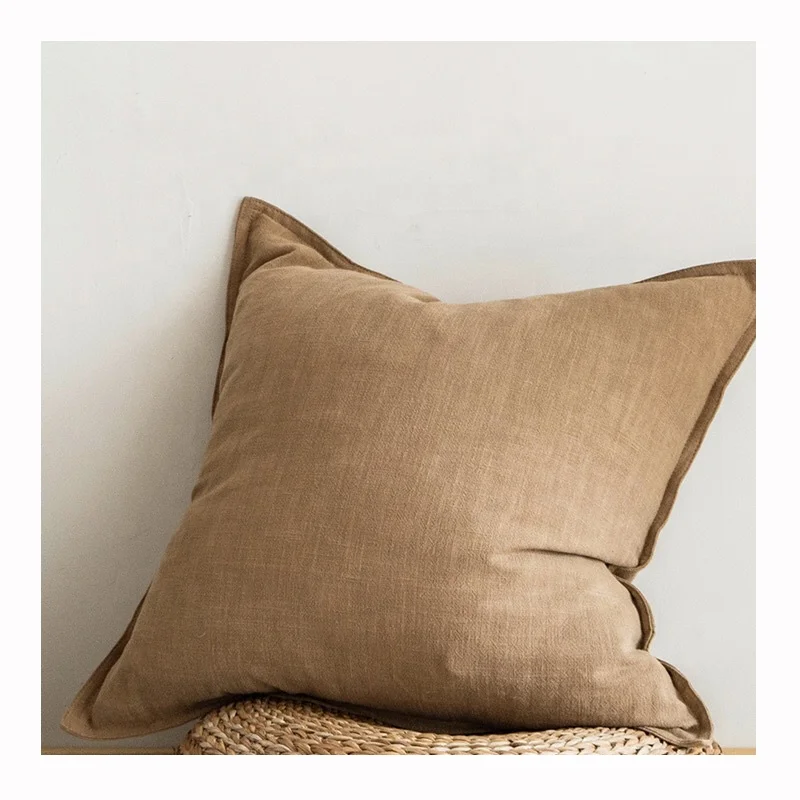 Wholesale home nordic style cotton linen poly mixed throw pillow case cushion cover