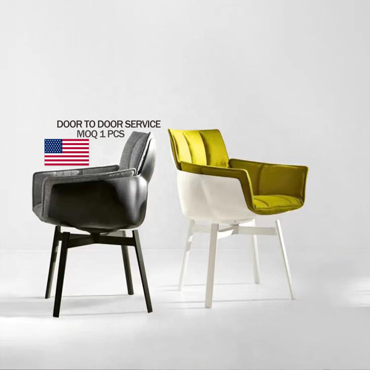 DONSUN Modern Design Microfiber Shell Slipcovered Dining Chair Living Room Furniture Armchair With Fabric Leather Cushion