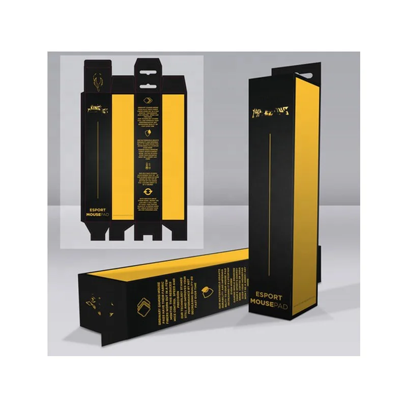 Box packaging 2023 custom high quality mouse pad packaging box wholesale 4c coated hot sale paper box