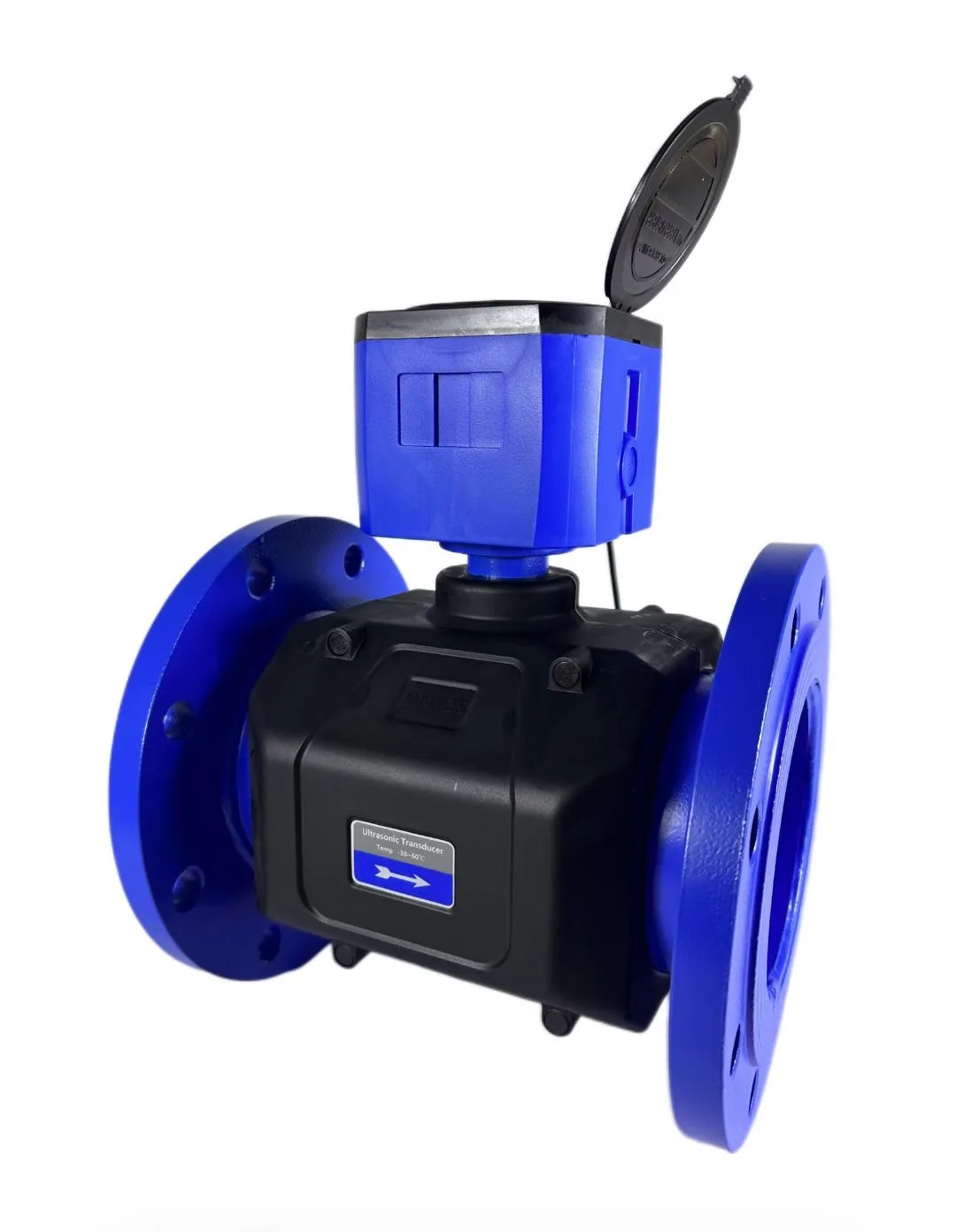 Dual Channel Wireless Remote Intelligent Ultrasonic Water Meter Large Size DN50~DN300 Brass Body Digital Display Meter