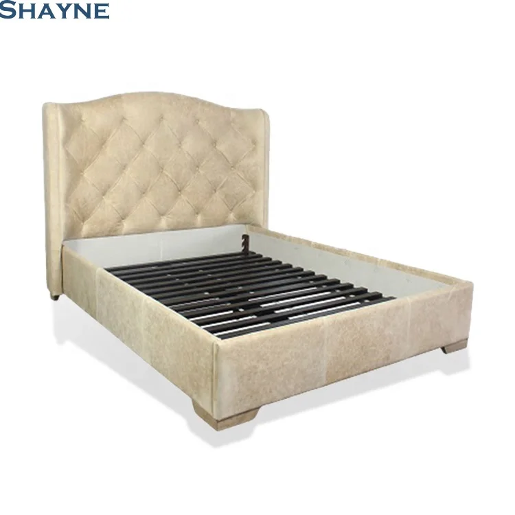  300000 SKU ODM Shayne Роскошная высококачественная мебель под заказ новейшая двухместная кровать из натуральной кожи с мягкой