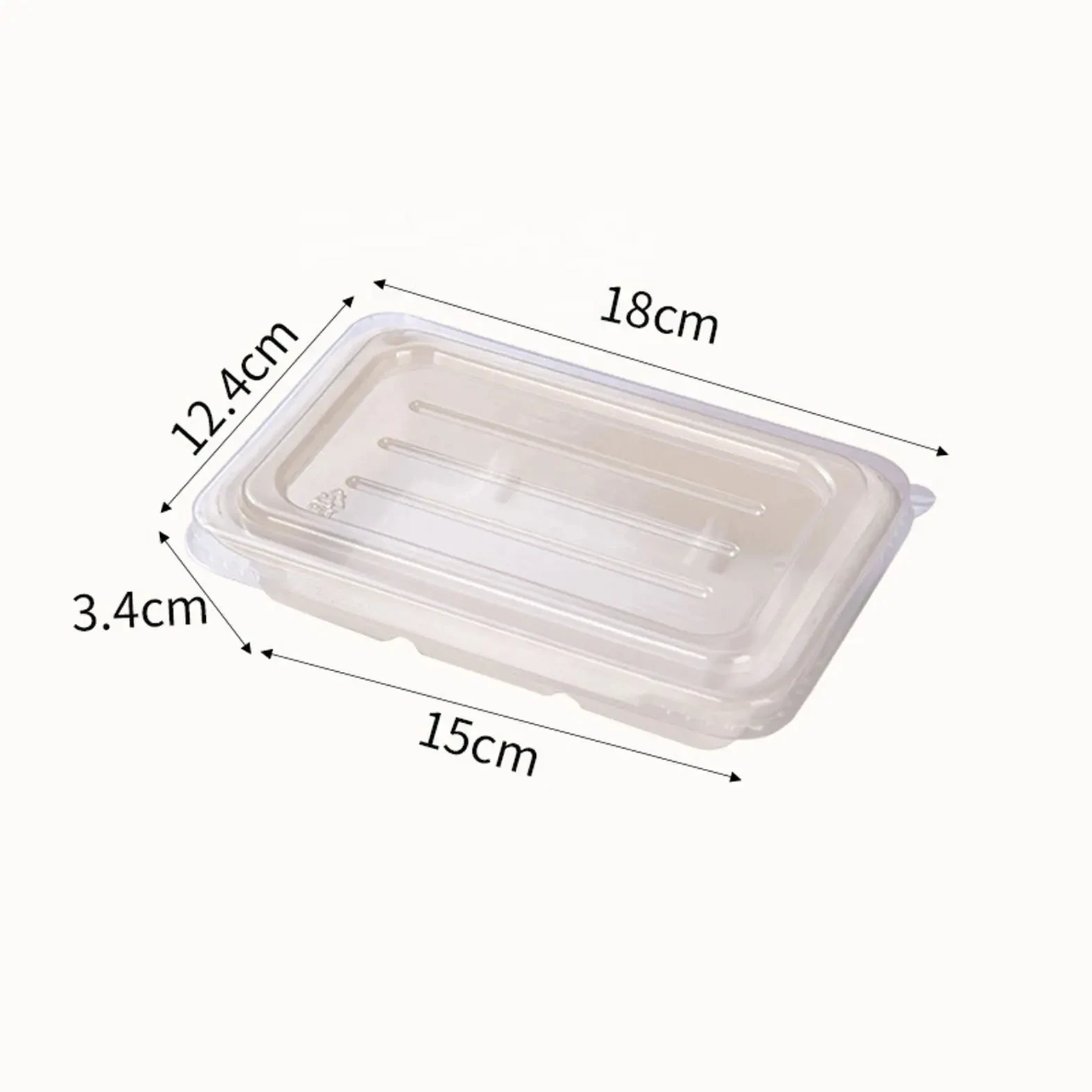 New arrival Disposable Bagasse Paper Pulp Plates Biodegradable Sugarcane Takeaway Tableware Food Bento Packaging Box