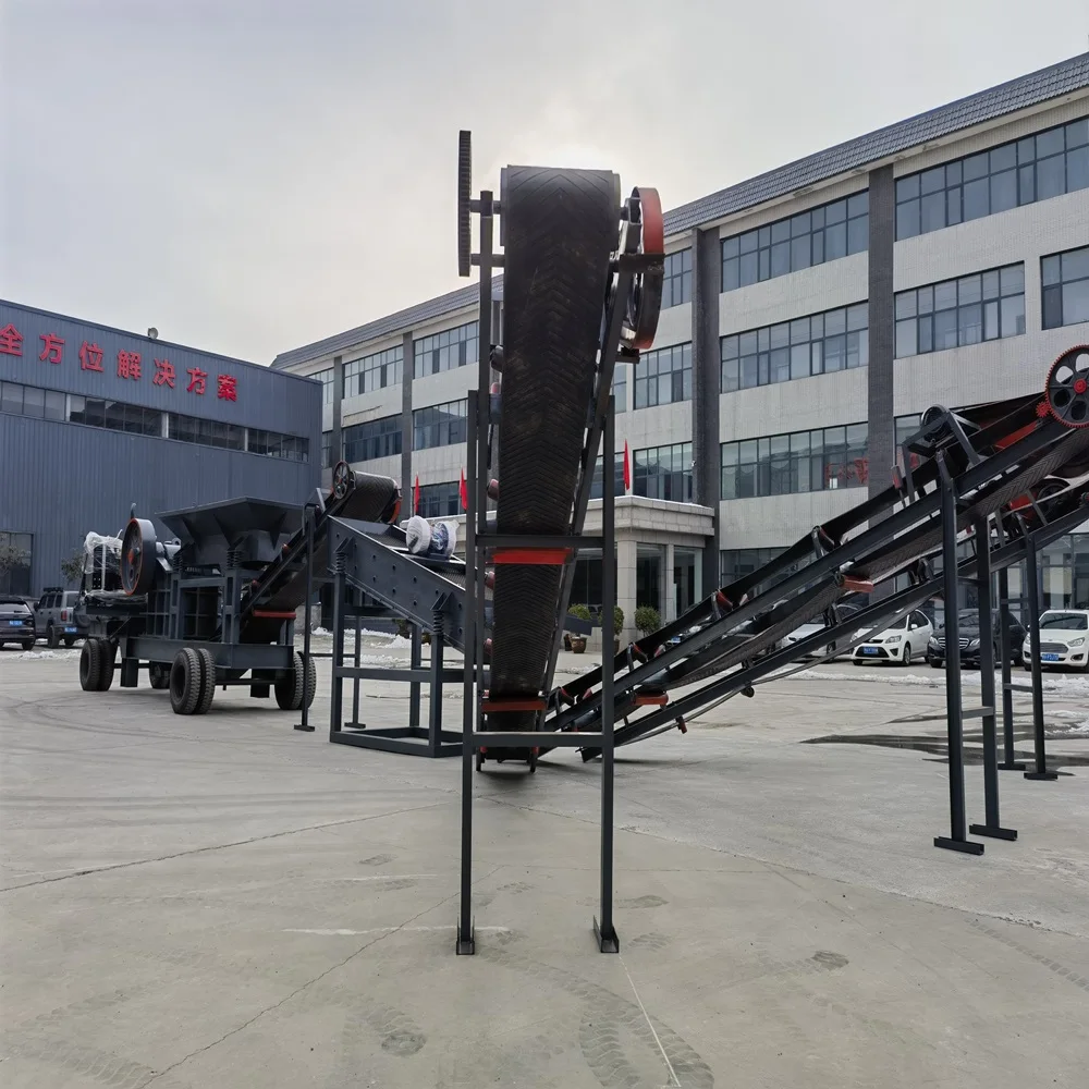 250*400 Diesel Engine Discharges Into 20 mm Jaw Crusher gold Rock Ore Cone Crusher Plant Crushing Machine