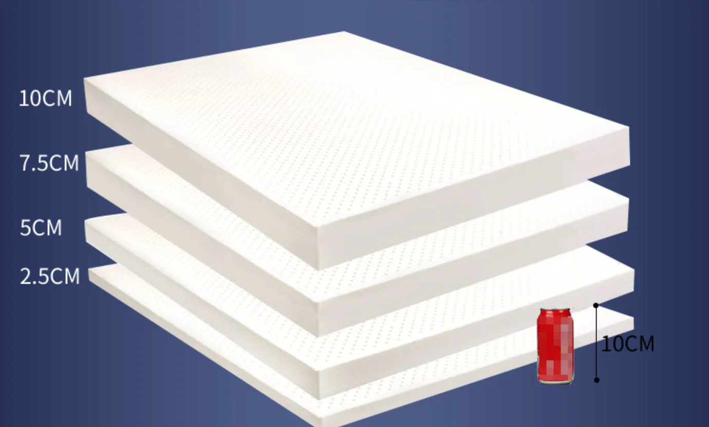 High Quality Pure Natural Latex Mattress Soft Topper with Removable Washable Cover Pressure Relief latex mattress