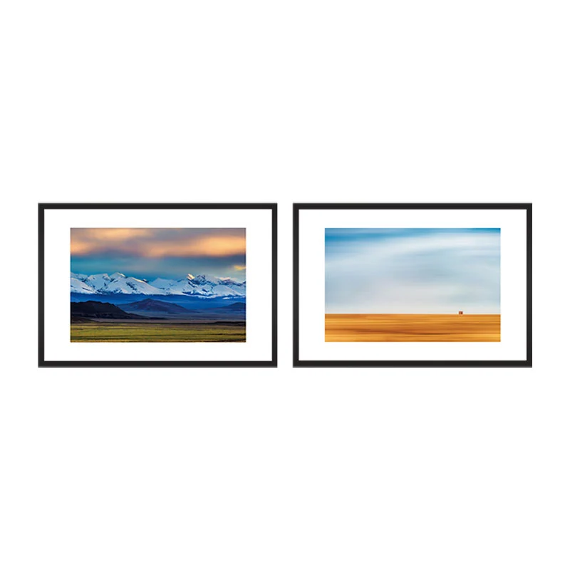 
modern glass painting beautiful natural scenery wall picture frame photography picture decorative the living room wall art 