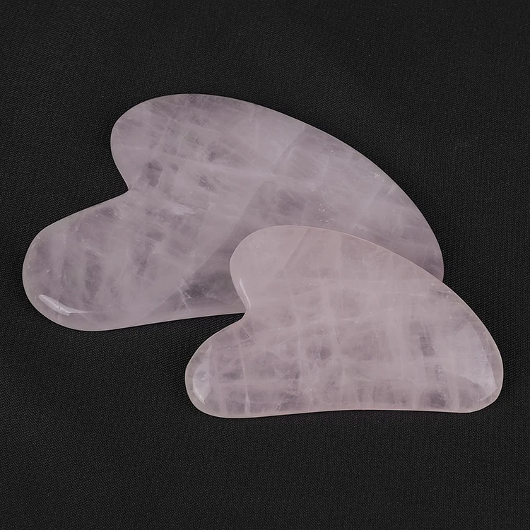Top Selling Raw Rose Quartz Massage Guasha Plate Facial Tool Natural Jade Massager Board