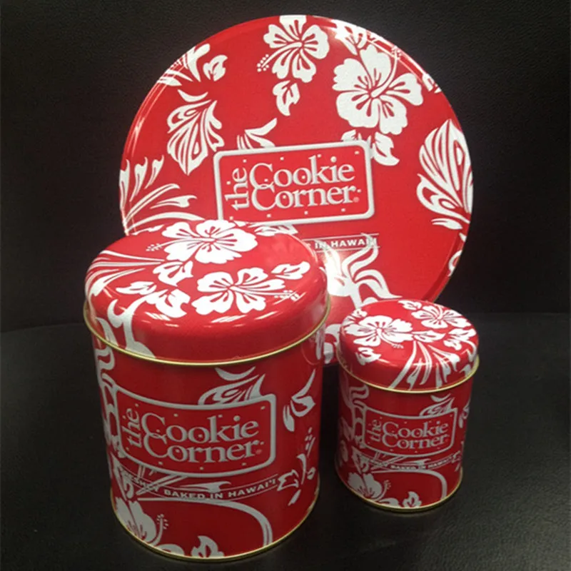 Hawaii  cookies corner brand  biscuit  tin box  cracker box food tin box with custom printing