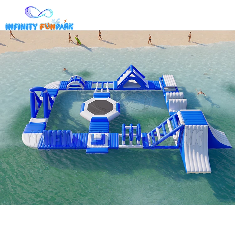 Floating Inflatable Water Slide Toys And Obstacle Course Aqua Park Water Ski Inflatable Water Park Amusement Equipment Iceberg