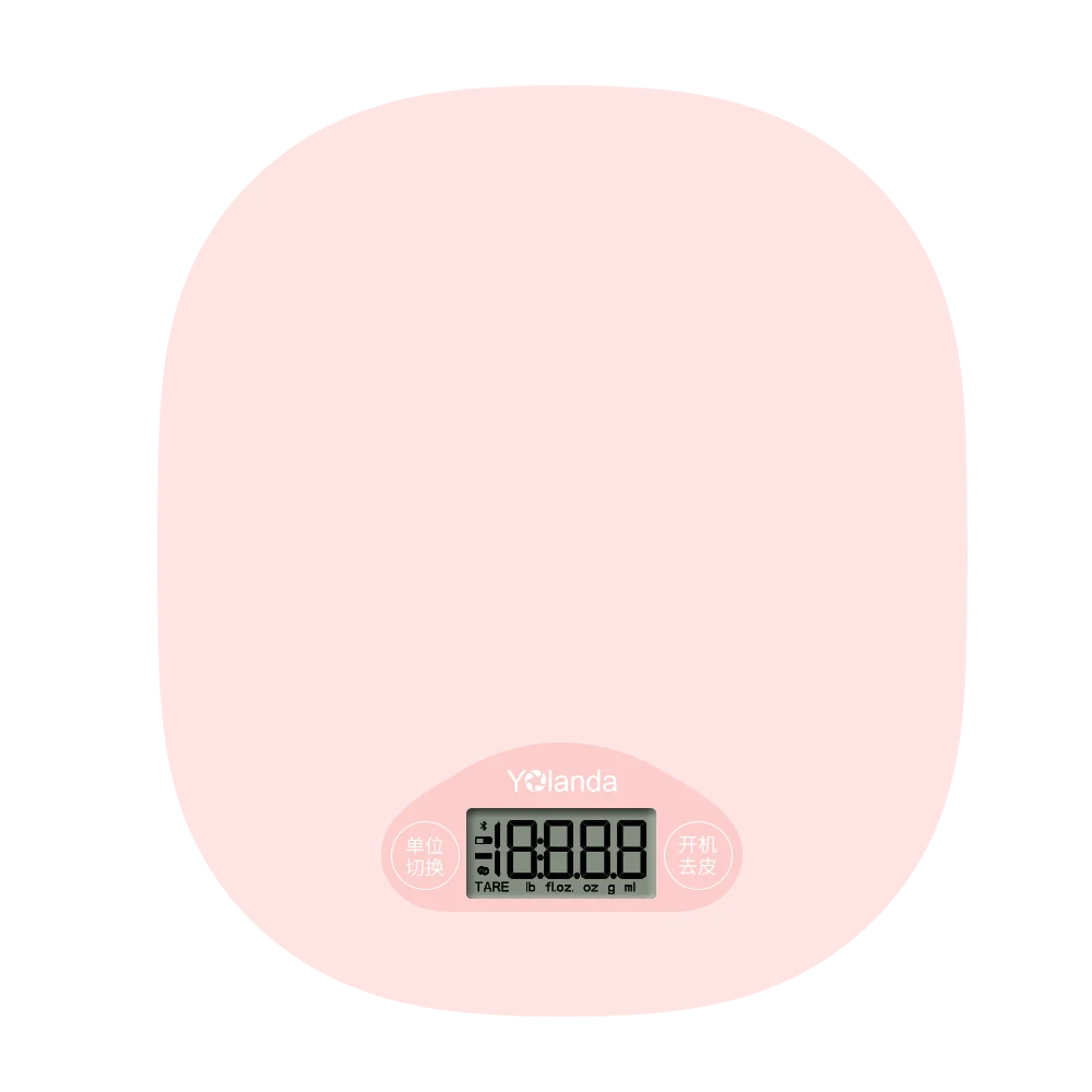 Smart Kitchen Scale Digital LCD Display Bluetooth Connectivity Battery Powered Measures 10kg USB Powered Weighing Ingredients